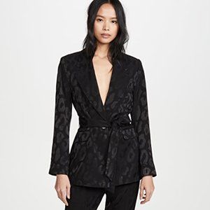 Anine Bing Tate Blazer in black leo - NWT -size Small